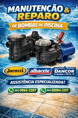 Manutenção e Venda de Bombas de piscina em Geral