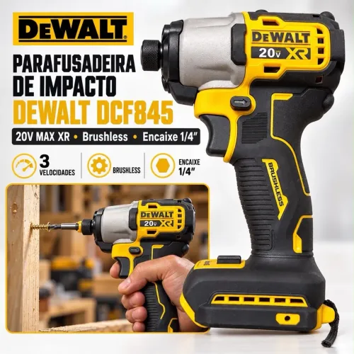 Parafusadeira de Impacto DeWalt DCF845 20V MAX XR Brushless 1/4?