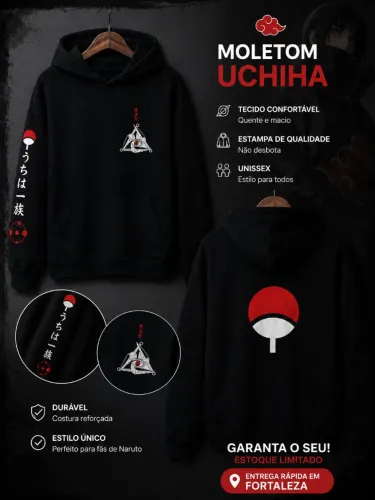 Moletom da Akatsuki Naruto Preto Tam.M