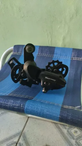 cambio shimano tourney top (brinde trocador 9v)