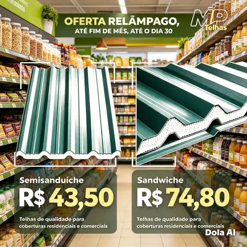 Telhas sanduíche e semi sanduíche