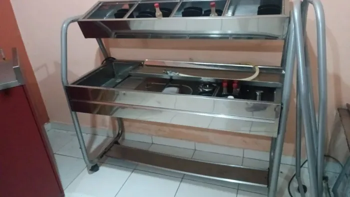 Rechaud inox térmico profissional para restaurante