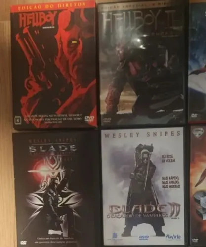 DVDS Hellboy, Blade 1 e 2,Robocop <br>Hellboy 1<br>Blade 1<br>Blade 2<br>Robocop