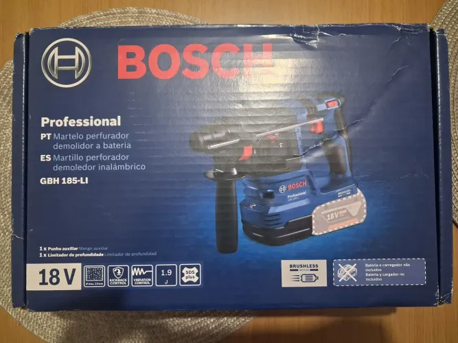 Martelete GBH 185-LI e Chave de Impacto GDS 18V-350 Bosch