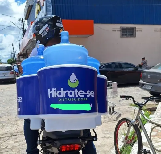 Suporte para moto (entrega de água mineral)
