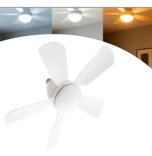 Lâmpada de LED c/ ventilador potente tipo Bocal E27 + controle remoto