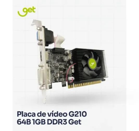 Placa de Vídeo Get G210 1gb Ddr3 64 Bits Hdmi Vga Dvi Pcie *ENTREGA GRÁTIS*