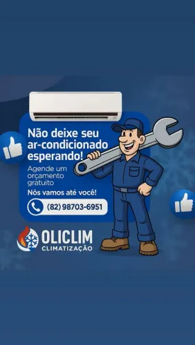 OLICLIM CLIMATIZAÇÃO, serviço de instalação manutenção preventiva higienização manutenção 