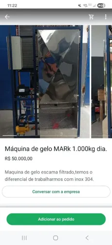 Maquina de gelo escama 1Tonelada.