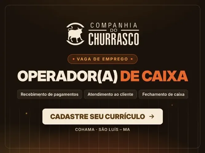 Operador(a) de Caixa - Churrascaria no Cohama