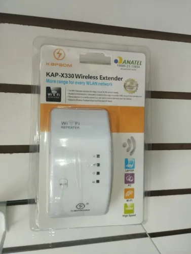 Repetidor de Sinal WiFi 1800Mbps Kapbom KAP-X330 | Amplificador de Internet Wireless Alta