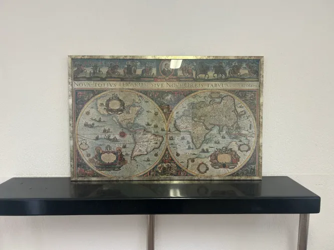 Quadro de quebra cabeça Mapa Mundi 