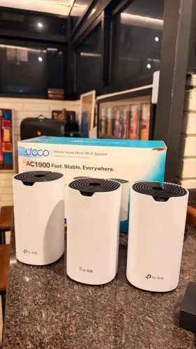 TP-Link Deco S7 AC1900 Wi?Fi Mesh - Kit com 3 Unidades - Nunca Usado