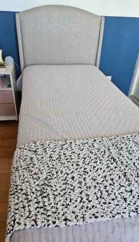 Cama Box Solteiro com Bicama e Cabeceira 