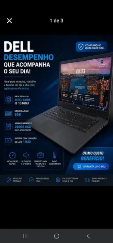 NOTEBOOK DELL I3 10ª GEN 8GB 128GB SSD