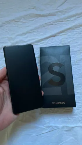 Samsung S21 Ultra com capinhas e caixa 256gb