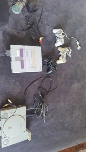 Videogames Antigos COMPLETOS (Super Nintendo, PS1) + Jogos e Controles 