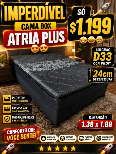 Base ? colchão D33 de casal novo na promoção 