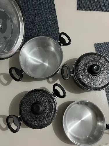 Jogo de 4 peças de panela com frigideira
