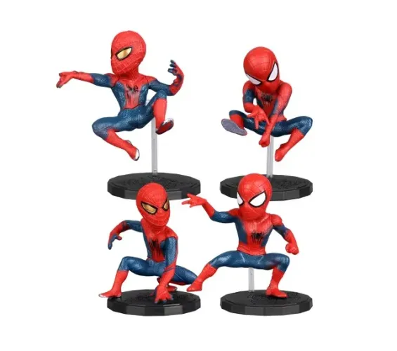 Kit com 4 bonecos homem aranha 7cm