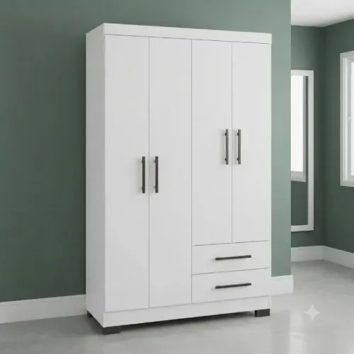 Guarda Roupa Na Cor Branco Vitoria! Novo