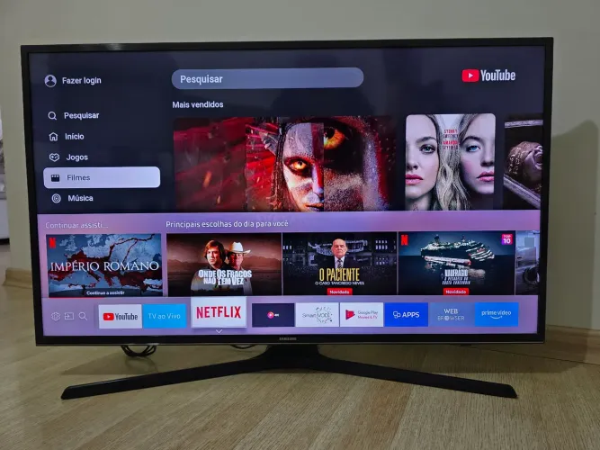 Tv Samsung Smart TV de 40 polegadas com resolução 4k painel LED, suporte a HDR Premium