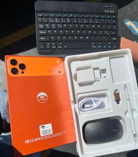 PAD 17 PRO MAX 5G 512GB + 8ram Com Teclado 10.1 Polegadas LARANJA PRETO CHIP DUAL