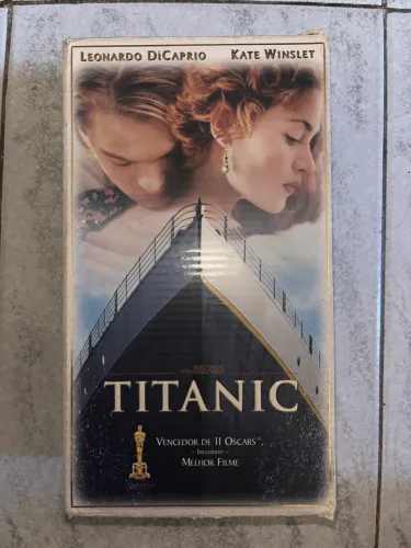 Box fita VHS Titanic duplo na caixa