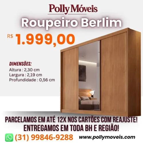 Guarda Roupa Berlim! Pronta Entrega!