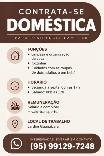Contrata- se doméstica