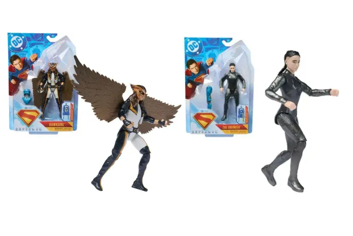 Hawkgirl e Engineer Lote Superman 2025 Spin Master Mulher-Gavião Engenharia
