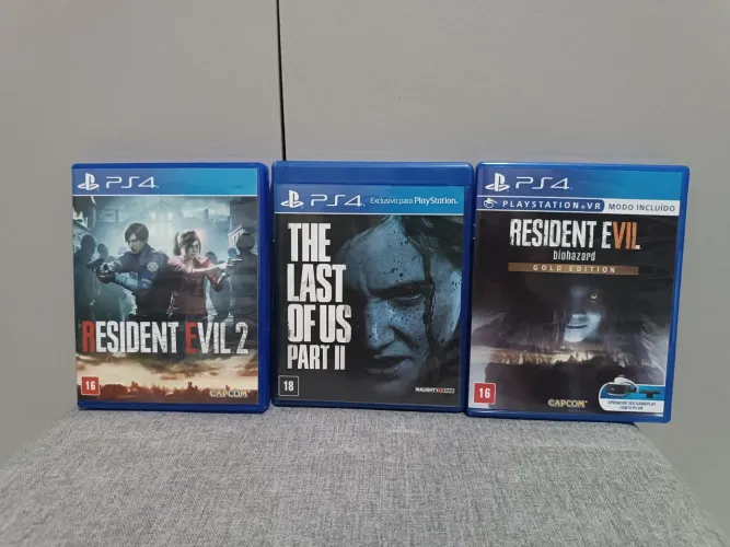 The last of us 2, Resident evil 2 e resident evil 7 - JOGOS PS4