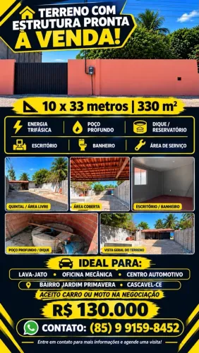 Ideal para lava jato ou oficina
