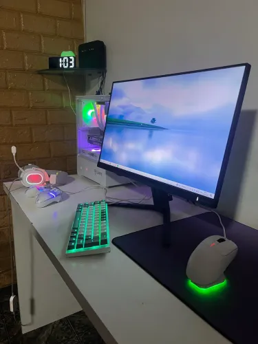 Setup Gamer Completo Branco | RTX 3050 6GB | i5-10400F | 24GB RAM | Monitor 24? IPS 180Hz