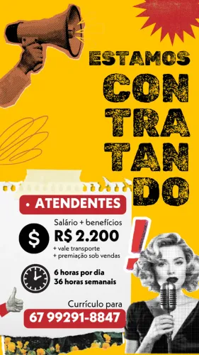Atendente/Balconista - 6 horas