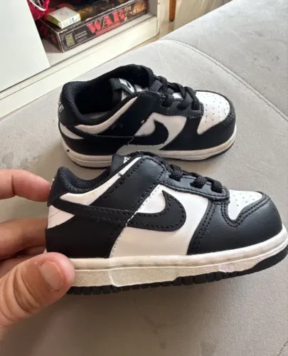 tênis nike dunk low infantil preto e branco