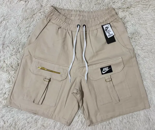 Bermudas Cargo Bolso Zíper e Fivela