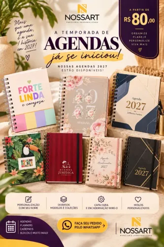Agendas, cadernos e blocos