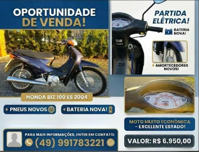 Biz 100 ES com partida elétrica