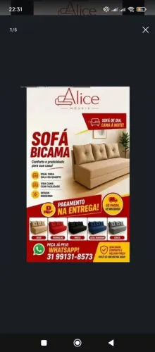 PROMOÇÃO SOFA BICAMA COM ENCOSTO