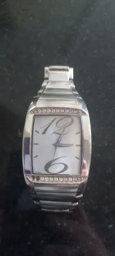 Relógio Orient Feminino Retangular - Aço Inox com Cristais (Lindo!)