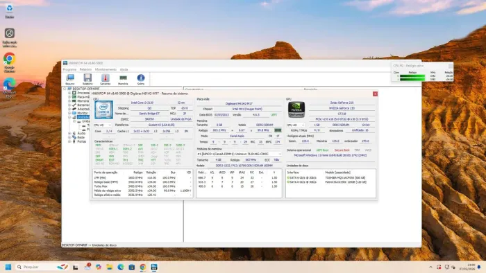 Pc de escritório e jogos leves 