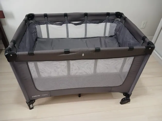 BERÇO PORTÁTIL COSCO HAPPY - CINZA