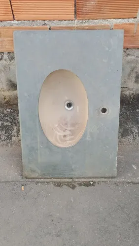 Pia de banheiro mármore de 80x54