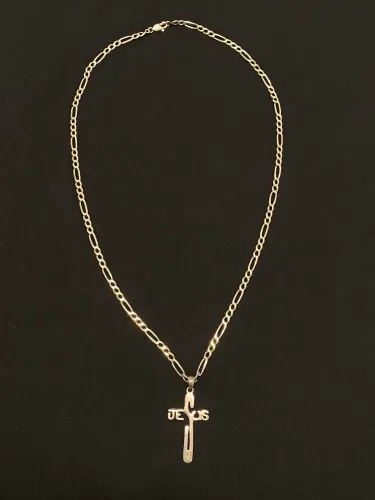 Corrente de prata pingente Jesus 