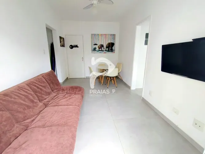 Apartamento com varanda, 1 dormitório, Pitangueiras, Guarujá