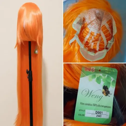 Peruca laranja Cosplay