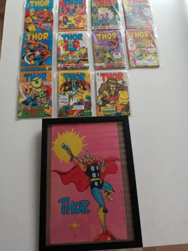 11 Raras Revistas + Raro Poster da Coleçao do Thor da editora Bloch