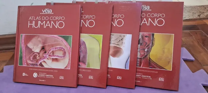 Coleção Atlas do Corpo Humano - Guia Veja (4 Volumes) - Completa