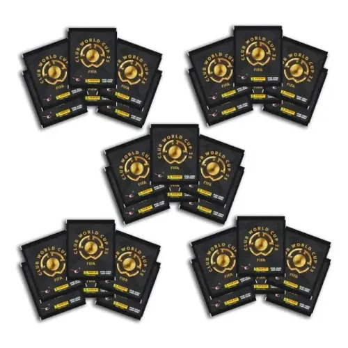 Kit 120 Envelopes de Figurinha Copa Mundial de Clubes FIFA 2025 Panini - 600 Cromos +Album